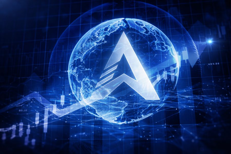 AGT logo over a holographic globe with financial charts — symbolizing new digital financial opportunities worldwide